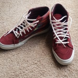 Burgandy Vans shoes